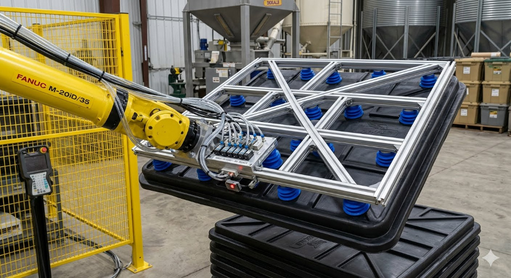 Agricultural processing and robotic material handling automation